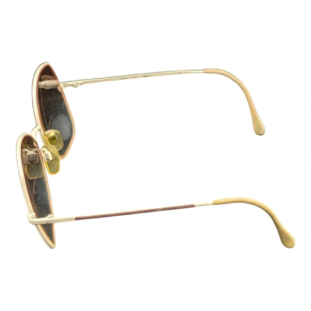 Bersel 2093 Brown Beige Metal Oval‎ Eyeglass Frames Size 56/17